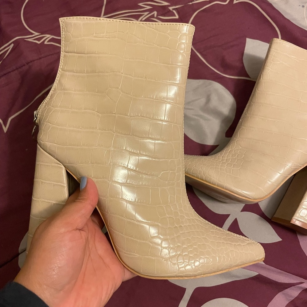 Fashion Nova Tan Ankle Booties